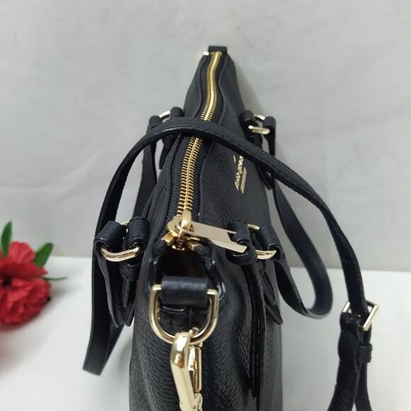 Kate Spade New York Black Pebbled Leather Zipper Closure Crossbody Shoulder Bag - Picture 8 of 16